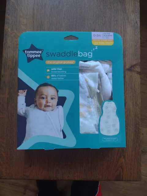 Tommee Tippee Swaddle Bag  New 0-3 Months 2.5 Tog Baby Nursery Cot 7-13lb