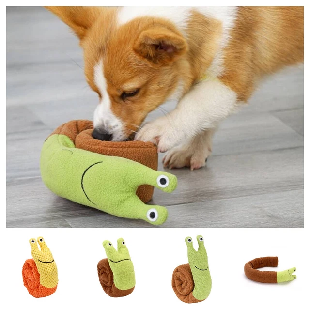 Fun And Stimulating Dog Sniffing Toy Interactive Sound-making Plush Snail Teeth