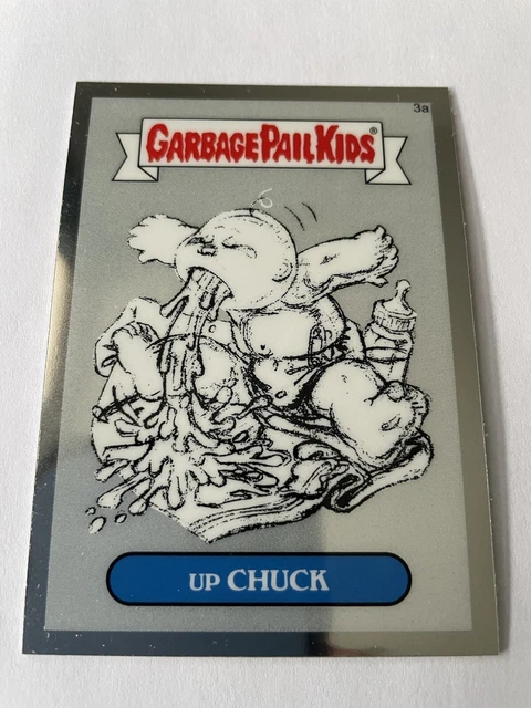 Carte Garbage Pail Kids TOPPS Les Crados GPK 2013 Chrome Pencil Art UP CHUCK 3a