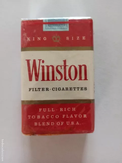 Antiguo Paquete De Tabaco Winston Precintado - Cajetilla Blanda Cigarrillos (Dc)