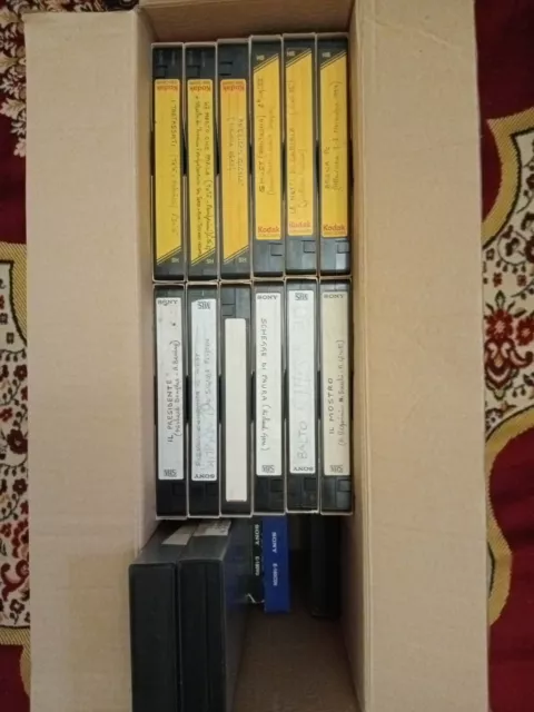 Lotto 43 Videocassette VHS, HS Registrati. Film 90 Anni.BUONE COND. SONI ,KODAK.