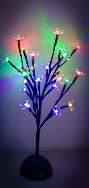 LED Cherry Twig Tree Lights Light Up Blossom Christmas Tree Table Lamp Decor 2
