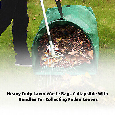 Barredora de patio bolsa de jardín recoger hojas bolsa de residuos reutilizable,