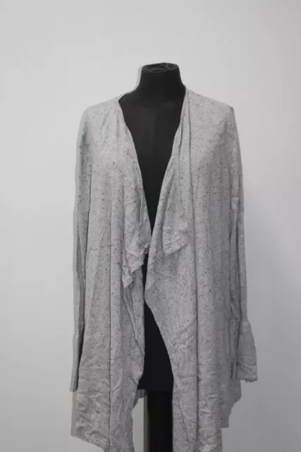 Style & Co. Women's Bell-Sleeve Draped Cardigan Light Grey Heather XL