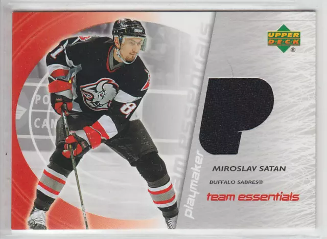 2006-07 UD Mini Jersey Collection Hockey #63 Miroslav Satan at 's  Sports Collectibles Store