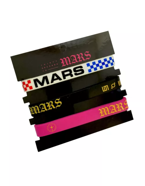 30 Seconds To Mars Wristband Band Logo new Official Rubber 3 Pack