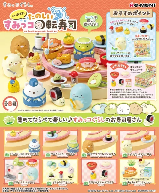 Re-Ment Miniature Japan Sumikko Gurashi Sushi Bar Restaurant Set Rement