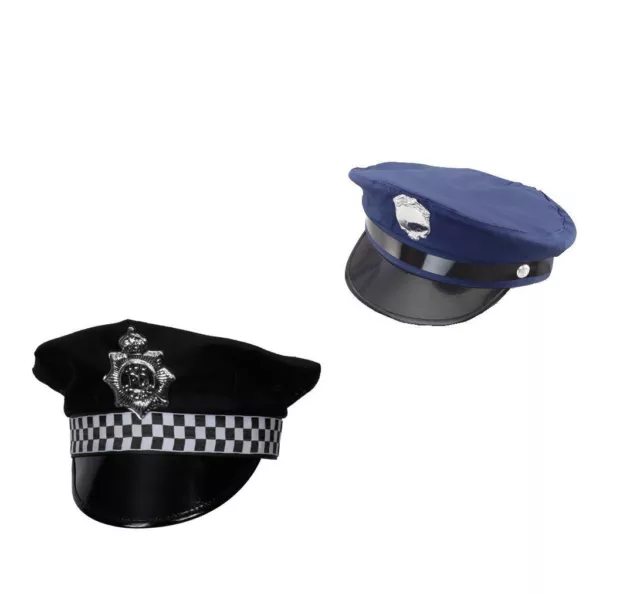 Adult Policeman WPC Police New York Cop Panda Fancy Dress Costume Outfit Cap Hat