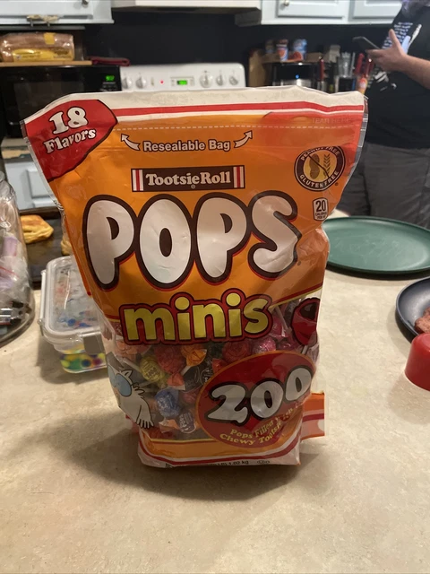 Tootsie Roll, 200 Mini Tootsie Pops, 36 Oz New 18 Flavors