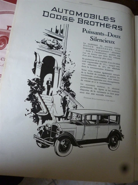 DODGE BROTHERS automobile + savon CADUM publicité papier ILLUSTRATION 1927