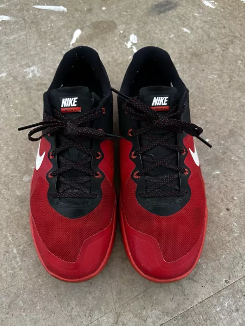 NIKE METCON 2 Flywire Red Black Size 8.5 Mens Gym Trainers 3.53 PicClick UK