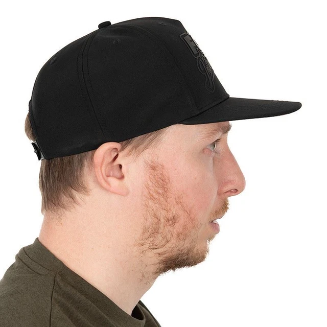 Fox Black & Camo Flat Peak Snapback Cap NEW Carp Fishing Hat CHH029