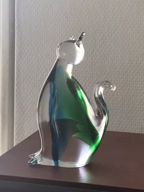 Sculpture De Chat En Verre Murano 3