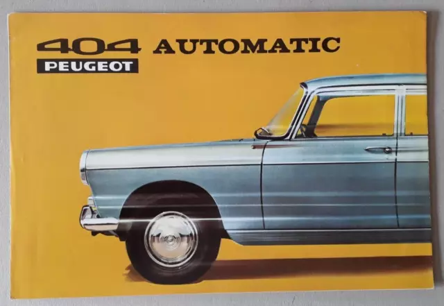 Peugeot 404 Super Luxe Automatic Saloon Brochure 1967