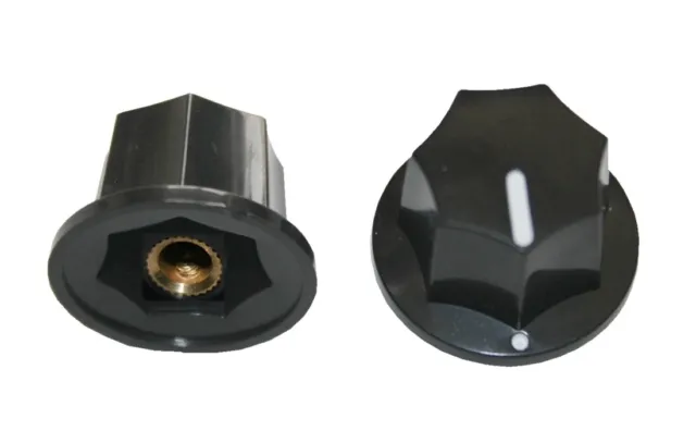Drehknopf Geräteknopf Potiknopf 6mm schwarz 1 Stück (0052)