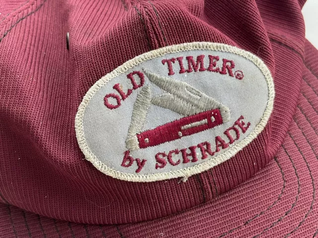 Vintage Schrade Old Timer Pocket Knife Hat Embroidered Patch SnapBack