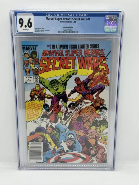Marvel Super Heroes Secret Wars 1 CGC 9.6 NM+ Newsstand White Pgs Phase 5/6 MCU
