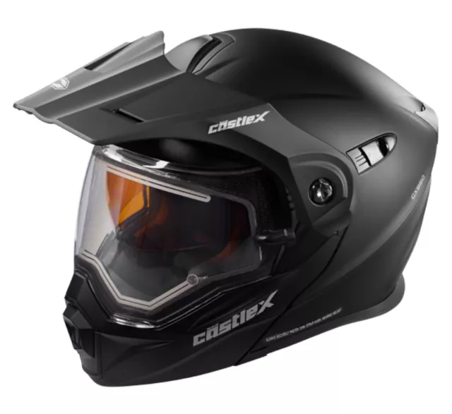 Castle EXO-CX950 Solid Snow Helmet w/Electric Heated Shield Matte Black LG