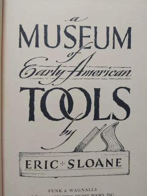 A Museum Of Early American Tools Eric Sloane 1964 Library Hc Cover