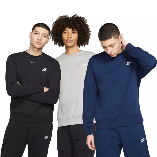 PULL HOMME NIKE Sportswear Club polaire en col crevateur haut en coton EUR  39,59 - PicClick FR