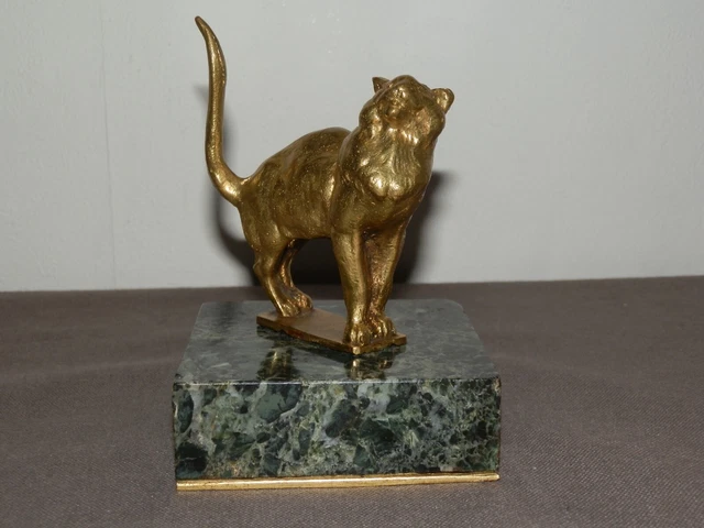 PETIT CHAT BRONZE Socle Marbre EUR 60,00 - PicClick FR