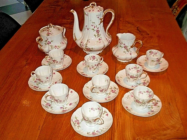 Parties de services à thé en porcelaine dont Haviland, Angleterre et