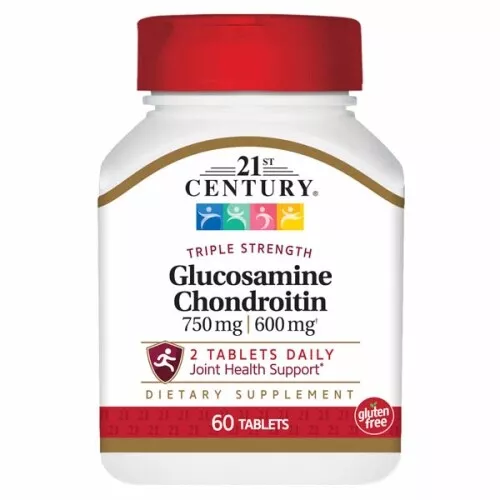 Glucosamine Chondriotin 750 MG / 600 MG 60 Tablettes Par 21st Century