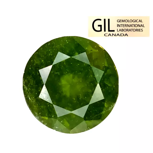 3.33Ct  Green Natural Certified Idocrase Round See Video