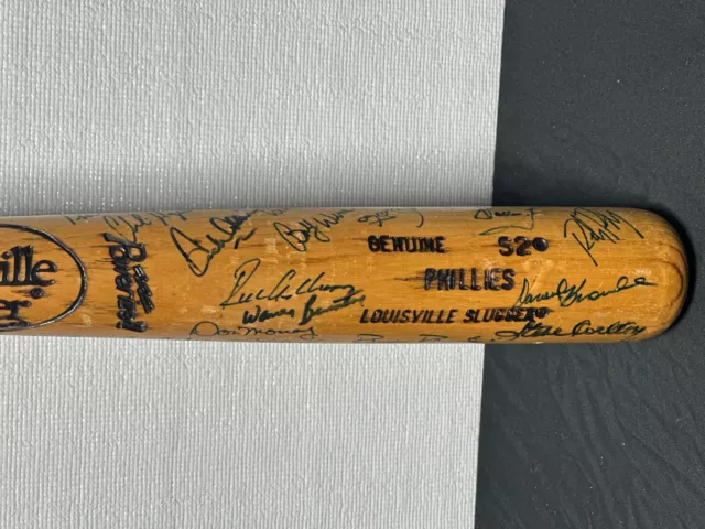 Phillies Greats Signed Game Used Bat Richie Ashburn, Dick Allen, John Vukovich