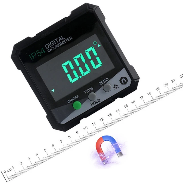 4*90° Magnetic Protractor Digital Level Box Angle Finder Inclinometer Goniometer