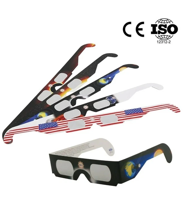 SOLAR ECLIPSE 2024 Glasses ISO Certified 500 Pairs Bulk Pack free
