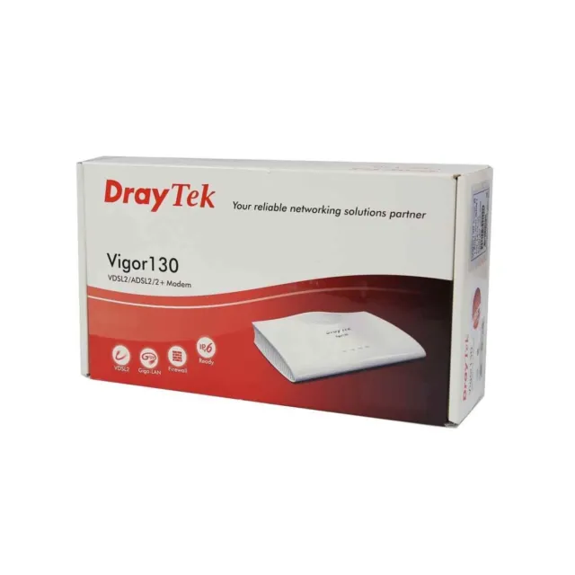 Draytek Vigor 130 modem router ADSL2+/VDSL2 usato con imballo originale