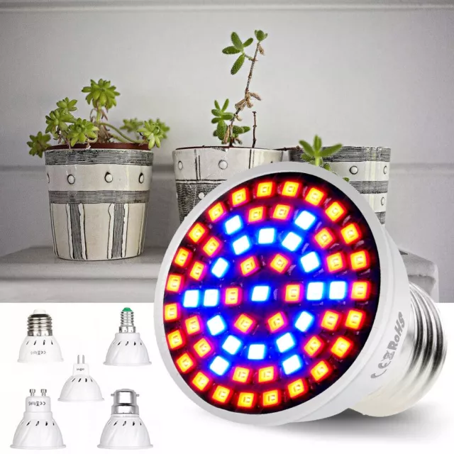 3W-18W E26 E27 E14 MR16 GU10 B22 LED Plant Grow Light Bulb Hydroponic Growing 3