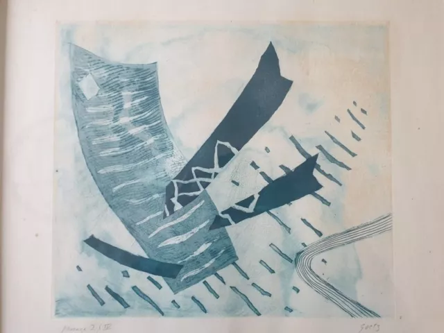 Henri Goetz (1909-1989) Lithographie en couleurs Passage I/IV signée gravure art