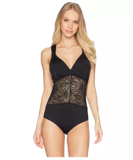 Jantzen Lace Solids Cross-Back One-Piece 38024 Size 12