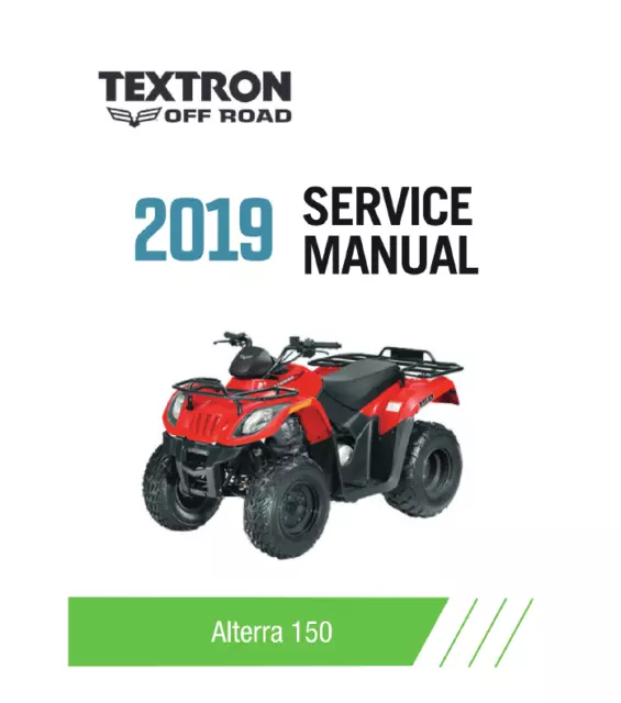 Arctic Cat Alterra 150 Service Manual | 2019 | MAILED CD