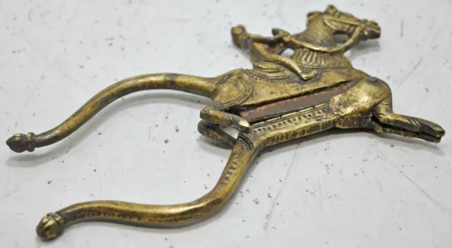Antique Brass Horse Design Betel Nut Cutter Sarota Original Old Hand Crafted