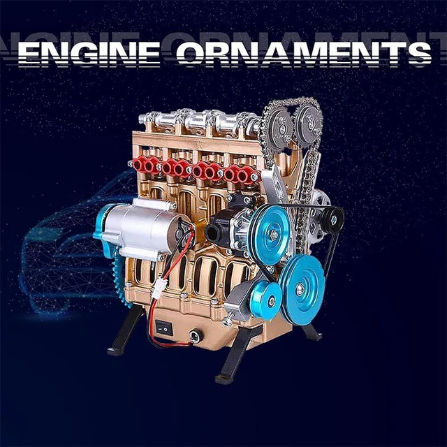 MINI INLINE FOURCYLINDER Engine Model Kit Toys For Adult Resin Orname