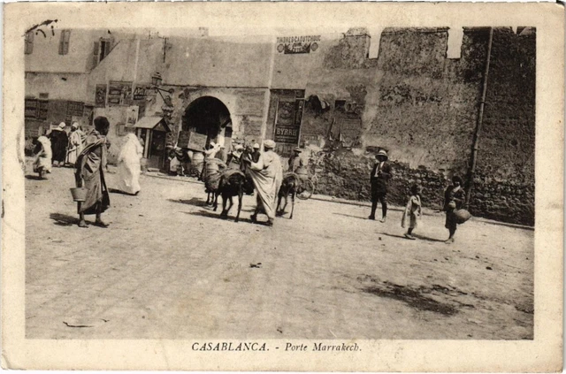 CPA AK MAROC CASABLANCA - Porte MARRAKECH (115000)