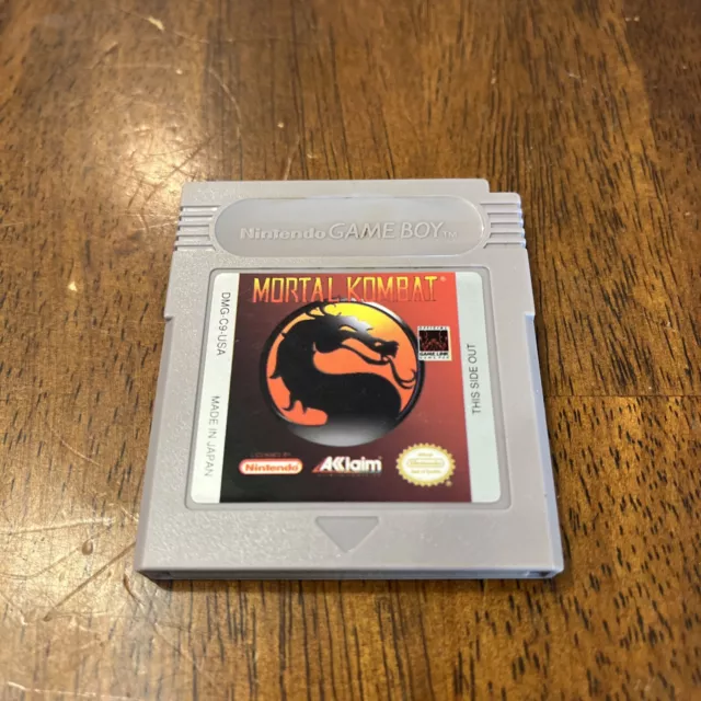 Mortal Kombat (Nintendo Game Boy, 1993) Authentic, Tested & Working!