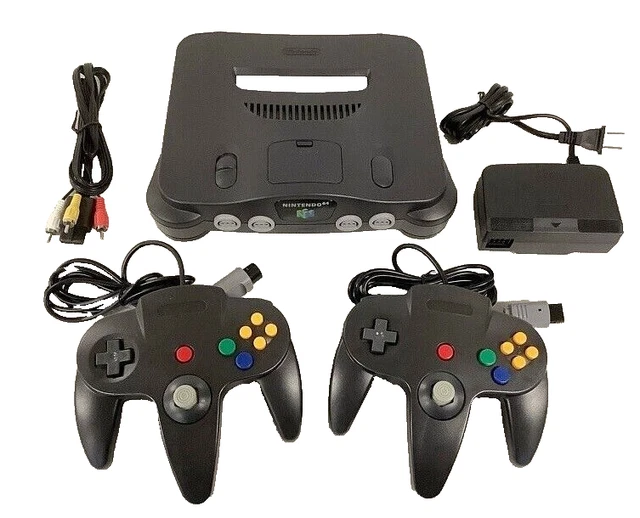 ORIGINAL N64 NINTENDO 64 Complete Gaming System BLACK Video Game
