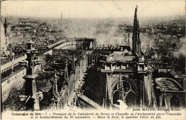 1914 CPA AK Campaign Transept of REIMS Cathedral and Chapel (741843)