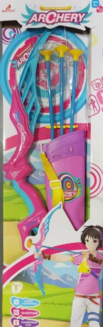 Archery Set Bow and Arrow Toy Series Target shoot for Children Pink Girls Toys