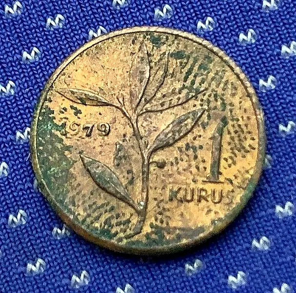 1979 Turkey 1 Kurus Coin  FAO Anatolic bride   10,000 minted  RARE #ZM213
