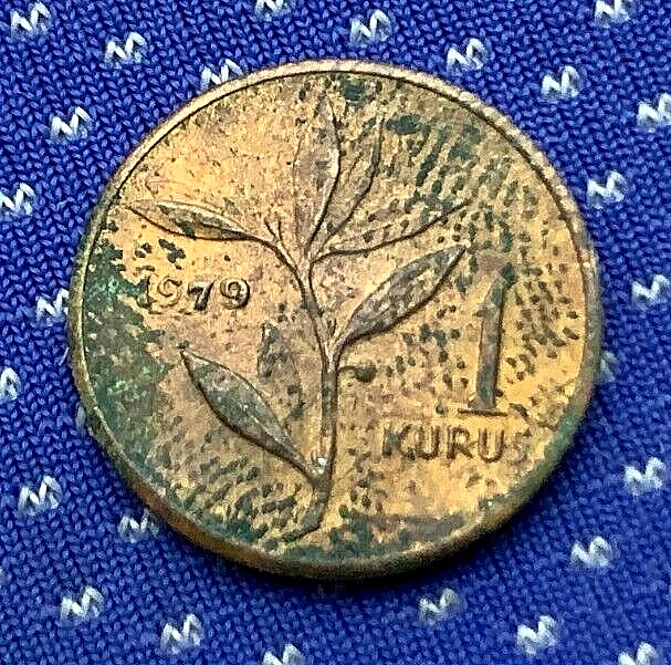 1979 Turkey 1 Kurus Coin  FAO Anatolic bride   10,000 minted    #ZM213