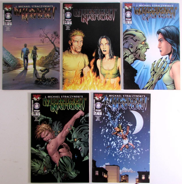 Midnight Nation Lot of 5 #3,4,5,6,7 Top Cow Productions (2000) Comic Books