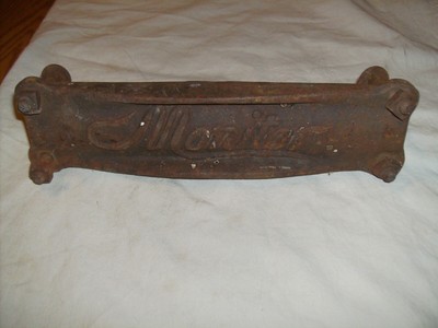 Antique MONITOR Cast Iron Pump Jack Crosshead Tie Plate Hit Miss Gas Engine 11"
