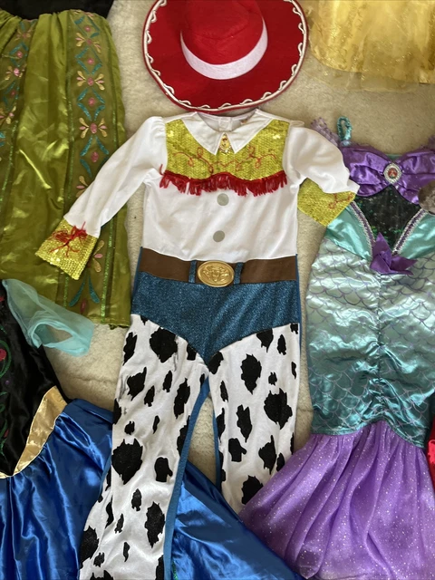 Pacchetto costumi fantasia principessa Disney X 11 età 5-6 + 7-8 accessori 9