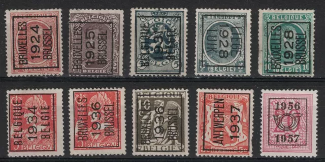 Belgium: 1924-57 Overprinted Precancelled Stamps Mint  T653