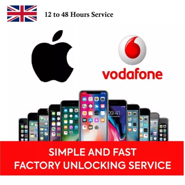 Vodafone UK Unlocking Code iPhone Corporate 13 12 11 Pro Max XS XR X SE 8 7 6S 6